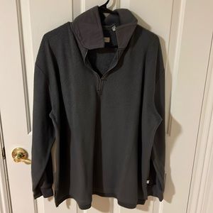 Men’s outer fleece charcoal gray half zip